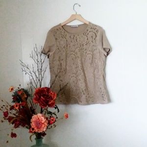 Coldwater Creek Lace Front Top